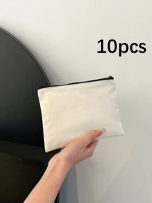 Borse in juta con cerniera, set al dettaglio, borse per cosmetici e matite per cosmetici e fai da te, borse per cosmetici vuote - set di borse per matite beige, borsa per cosmetici multifunzione per viaggi e articoli da toeletta, borsa con cerniera, borsa per trucco, forniture scolastiche, elementi essenziali da viaggio, borsa di bellezza, articoli essenziali per le vacanze, borse per trucco, custodia per trucco, organizer per il trucco, regali invernali per donne, organizer per il trucco, contenitore per il trucco, forniture per il rientro a scuola