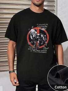 Estilo Humorístico Playera de Algodón para Hombre con Estampado de Perro con Gafas y Frase "Si no puedes ser un dueño responsable, no mereces a este pequeño unicornio", Diseño Original y Divertido, Corte Casual y Ajustado, Ideal para Amantes de Mascotas y Regalos Originales, 220 g 100 % algodón, Ligera y Transpirable - Negro - Ver 1