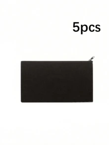 Blank Jute Zipper Bags Bulk, Cosmetic Bag Pencil Case For Cosmetics And Diy Crafts, Blank Cosmetic Bag - Khaki Pencil Bags Bulk Cosmetic Bag Multipurpose Travel Toiletries Bag Zip Bag Make Up Bag - Black - View 8