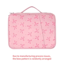 Rosettmönstrat surfplattefodral / iPad-bärfodral kompatibelt med iPad, Kindle, kompatibelt med Samsung Galaxy och Android-surfplattor, vattentätt med handtag och framficka, PU-läder (rosa) - fluga - Visa 9