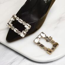 1 Pair Detachable Bridal High Heels, Wedding Shoes With Flower Decor, Fashion Accessory For Wedding, Banquet, Party, Versatile For Daily Wear,Shoe,Spring Summer Picks,Brides Maid Gifts,Room,Bedroom Deccor,Bedroom Deccor,Beach,Travel,For Men,For Women,Vacation - White - View 4