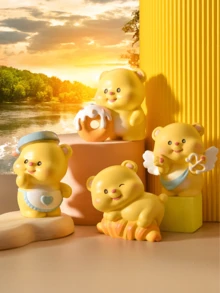Osito de peluche Creamy Butter Bear - Caja sorpresa con 8 diseños únicos + 1 edición especial oculta Butter Cupid. Incluye gorros de chef, tronos de pan y alas de Cupido. Suave peluche con mejillas rosadas y dulces sonrisas. Adorable coleccionable Kawaii para mujeres y niñas. Perfecto para decorar bolsos, escritorios, como regalo o para el día a día.