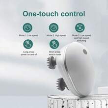 Portable USB Silicone Scalp Massager, With 4 Detachable Massage Claws, 3 Adjustable Modes, Deep Relaxation Body Massage Tool, Scalp Scratch Massage Brush, Cat/Dog Massager - Multicolor - View 6