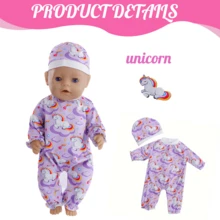 Quần áo búp bê chủ đề động vật biển, quần áo búp bê chủ đề cá mập rùa vừa vặn với búp bê sơ sinh 43-45cm và búp bê trẻ em 17-18 inch (Không bao gồm búp bê) - Nhiều màu - Xem 10