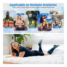 3 Pairs Of Black/White/Grey (With Heel) Plus Size Compression Socks, Extra Large Over-The-Knee Support Circulation Socks, Wide Small Calf Sports Pressure Socks Over The Knee - 三件裝 - 黑/白/灰(鞋跟) - 查看 6