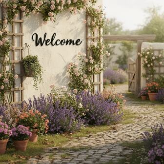 CIFbuy 1 件装欢迎金属墙饰，采用热情友好的设计，非常适合提升您的家居或办公室美感。