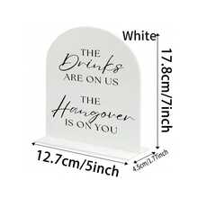 1pc Gold/White Acrylic Dessert Bar Tabletop Sign - Arched Acrylic Wedding Signage And Base | Dessert Bar Arch Sign For Wedding And Party - Multicolor - View 16