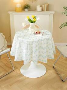 1pc European & American Style Waterproof Tablecloth, Nordic Minimalist Round Table Placemat, Heatproof, Waterproof, Oil-Proof, Non-Slip, Easy To Clean, Suitable For Home Dining Table/Desk, Hotel, Outdoor Camping - Multicolor - View 14