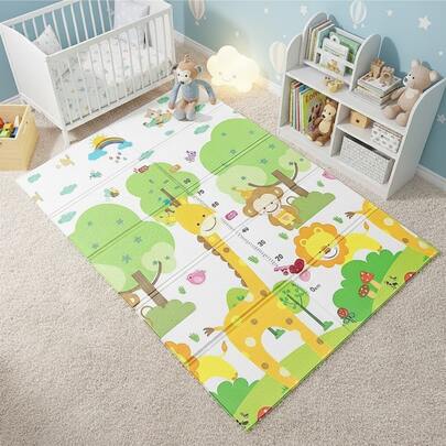 Tapete Dobrável Infantil Grande Cores Sortidas Tatame Térmico Atividades Bebê Dupla Face Grosso