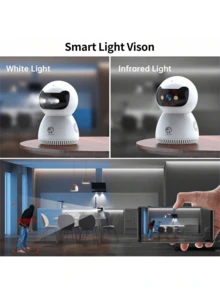 5G/2.4G WiFi 3MP HD Indoor Security Camera, Suitable For Baby/Pet/Nanny/Elderly Monitoring. Supports Cloud Storage And 32/64GB SD Card Storage. - White - View 6