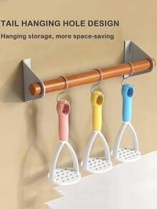 1pc Potato Masher, Manual Potato Masher, Cooking Utensil Masher, Suitable For Non-Stick Cookware Potato Masher And Ricer, Cooking Utensil Masher Potato Masher. - Multicolor - View 3