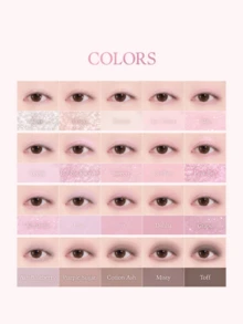 Dasique 20-Color Eyeshadow Palette, Highly Pigmented Long-Lasting Formula, Suitable For Graduation, Birthday Party, Easy To Apply And Blend, Vegan Formula, Rose Girl Charm Color, Christmas Gift For Her, Fashion Cosmetic Brand, Back To School, Bridal Wedding, Summer, Valentine's Day, Vacation - #04 Light Lavender - 查看 9