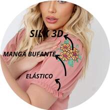 Kit 2 Blusas Estilo Princesa – Conforto com Estampa Delicada - Rose e Laranja - Visão 6