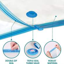 4pcs/7pcs Upgraded Thick Material Vacuum Compression Bags, Multi-Size, Super Space Saving For Clothes, Bedding, Garment Storage Vacuum Packing Bags, Includes Portable Manual Air Pump, Wardrobe Compression Storage, Clothes Vacuum Bags, Vacuum Seal Bags, Travel Compression Bags, Travel Vacuum Bags, Vacuum Seal Bags, Bags For Storing Clothes