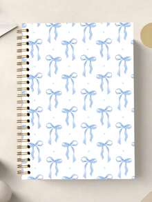 Office Essential, Fashionable Pink Bow Spiral Notebook - 5.5x8.3 Inches, 160 Pages, Perfect Gift For Women And Girls, Stylish Journal | Elegant | Spiral Bound - 5.5x8.3 Inches - 80 Sheets 160 Pages - Diary With Day, Weather, Memo And Date Markings, School Supplies, Back To School Must-Have - Multicolor - View 4