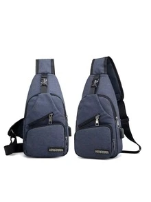 Men's Waterproof Chest Bag/Shoulder Bag/Crossbody Bag - 黑色 - 查看 7