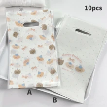 150pcs Gift Packaging Bags, Bow Box Teddy Bear Pattern Tote Bags, Jewelry Gift Bags, Cute Cartoon Packaging Bags, Holiday Gift Bags, Flat Mouth Tote Bags, And Small Gift Bags, Suitable For Valentine's Day, Weddings, Birthdays, Candy, Jewelry Packaging Gift Bags