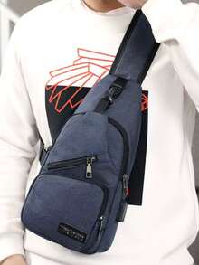 Men's Waterproof Chest Bag/Shoulder Bag/Crossbody Bag - 隨機顏色 - 查看 7