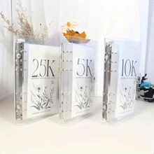 10.000 €/5.000 €/2.500 € Sparbuch/Vertikales Sparbuch, 6-Ring Eisenclip Aufbewahrungsalbum, 12-Monats-Sparplan, Erreichen Sie Sparziele von 2.500 €, 5.000 €, 10.000 €, strapazierfähiges PVC-Material, Geldsparen Herausforderung Loseblattblock, tragbar, Blumenmuster, Spar-Ziel-Manager, geeignet für Bargeld-Finanzplanung, Familien-Ersparnisse, Reisefonds, Traumfonds, Geldmanagement, Spar- und Haushaltsführung Bildung, Weihnachtsgeschenk, Geburtstagsgeschenk, usw. - Verschiedenfarbig - Übersicht 9