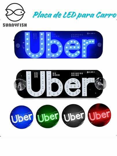 Painel de LED USB para Carro – Display Luminoso com Mensagens, Perfeito para Motoristas de Aplicativo