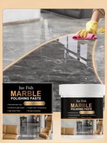 jakehoe 大理石抛光膏，厨房石英石台面划痕去除剂，瓷砖清洁剂和增亮剂，有效防止水渍和指纹，馈赠亲友的佳品 - 彩色 - 查看 2