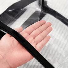 3pcs Heavy Duty Transparent Storage Boxes With Flip Lids - Large Rectangular Organizer Bins, Space-Saving Stackable Design For Books, Clothes, Office, Home, Travel - Durable Plastic Storage Containers For Home Organization