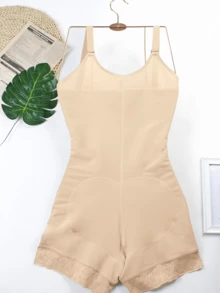 1 件哥伦比亚女士塑身衣收腹连体衣、塑身衣、女士塑身短裤、高压缩塑身衣、紧身裤、经典日常穿着 - 杏色 - 查看 7