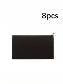 Blank Jute Zipper Bags Bulk, Cosmetic Bag Pencil Case For Cosmetics And Diy Crafts, Blank Cosmetic Bag - Khaki Pencil Bags Bulk Cosmetic Bag Multipurpose Travel Toiletries Bag Zip Bag Make Up Bag - Black - View 9