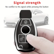 Soft TPU Key Fob Cover Fit For Mercedes-Benz CLS CLK AMG CLK GLC GLS ML SLK A C E R S-Class Smart Key, 5 Colors Available, Exquisite Gift Accessory, Key Protector, Fashionable Keychain, Durable Shell, Car Key Protector, Great Gift - one-size - View 9