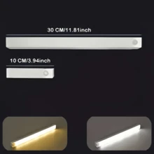 1pc Rechargeable LED Motion Sensor Light, Suitable For Cabinet, Wardrobe, Bedroom And Stairs Lighting, Charging Function, Atmosphere Creation, Fashionable Design - Warm Light - View 4