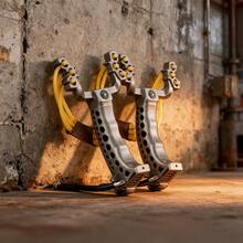 1. Silver Slingshot With An Ergonomic Grip Design, Ideal For Outdoor Adventures And Practice. Features A Wrist Rest, High-Speed Folding Mechanism, Built-In Compass, And Heavy-Duty Rubber Bands For Powerful Elasticity. Practical And Convenient. - 1pcs - View 8