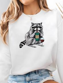 Feelin  Raccoon Shirt, Funny Meme Raccoon T Shirt,  Shirt, Cowgirl Shirt, Western Shirt, Rodeo Shirt, Funny Shirt Sweatshirt - 白色 - 查看 2