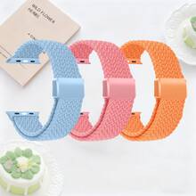 3Pcs Nylon Elastic Stretchy Magnetic Clasp Compatible With Samsung Galaxy Watch7 6 5 4/Active2/6 Classic/4 Classic Band,18/20/22mm Sport Briaded Loop Compatible With Huawei Watch GT, Amazfit GTS, Polar Unite / Grit X/Vantage V3 M2, Garmin Watch,Breathable Fashion Nylon Watch Band Compatible With Apple Watch Band 38mm 40mm 41mm 42mm 44mm 45mm 46mm 49mm For Woman Man,Compatible With Apple Watch Ultra3/2/1 Series11 10 9 8 7 6 5 4 3 2 1 SE