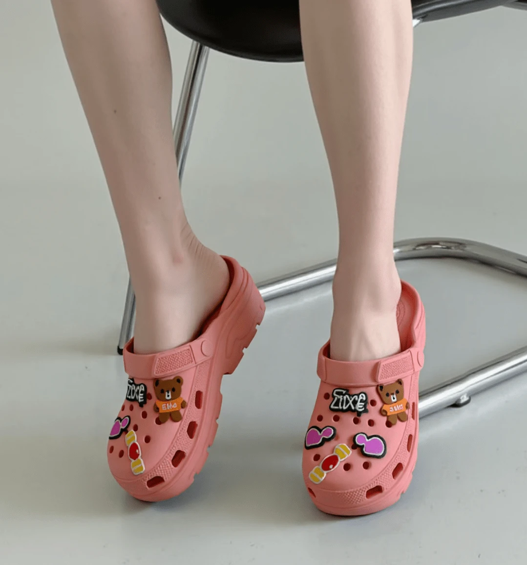 Women Clogs - 粉色 - 查看 1