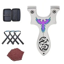 مجموعة منداح فولاذية لا صدئة للصيد في الهواء الطلق، بنمط ملون، للممارسة والمنافسة، معدات لعبة للأولاد، سلاح للصيد والرماية في الهواء الطلق، سلاح للأرض الصيدية، منداح كرات عالي القوة، لعبة للكبار، منداح لصيد الطيور