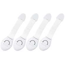 1/3/4/6/10pcs Belt Cabinet Lock, White Plastic Protection Drawer Lock, Home Use