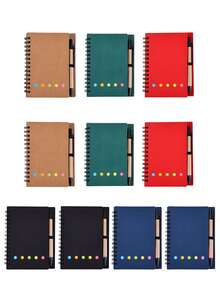 Cuaderno personalizado + Juego de bolígrafo, Juego de cuaderno y bolígrafo, Regalo para nuevo trabajo o maestro, Suministros de oficina, Regalo de papelería, Cuaderno de viaje, Para la familia - Juego de cuaderno y bolígrafo multicolor - Ver 14