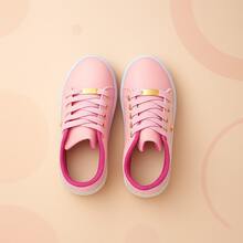 Set Of 3 Girls' Sneakers - Comfortable And Practical, Colors That Charm, Sizes 25 To 36 | ADD TO CART - PTO/Pink+Pink+White Pink - View 4