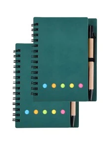 Cuaderno personalizado + Juego de bolígrafo, Juego de cuaderno y bolígrafo, Regalo para nuevo trabajo o maestro, Suministros de oficina, Regalo de papelería, Cuaderno de viaje, Para la familia - Juego de cuaderno y bolígrafo multicolor - Ver 21