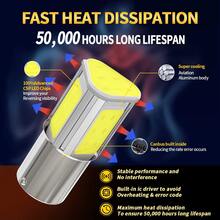 2pcs COB LED Car Lights - High Quality, 1156 BA15S & 1157 BAY15D, 12V White & Red, 8000K/6000K/4300K Color Temperatures, Durable Plastic With Secure Mounting Brackets, 36V Operating Voltage, No Battery Needed, Car Light