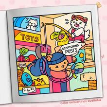 全新《猫咪犯罪记》42页涂色书，猫咪爱好者和艺术家的福音！书中描绘了可爱又贴近生活的猫咪瞬间，是成人减压玩具、儿童益智玩具、亲子互动活动，也是一本可以培养思维能力的DIY涂色书。本书适合作为文具和学习用品，是送给女孩、新人、母亲节的完美礼物。 - Cat Crimes - 查看 11