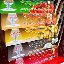 每盒25张，特大号调味卷烟纸，15种口味可选，110毫米长，带图案，吸烟配件卷烟纸，必备吸烟配件卷烟纸