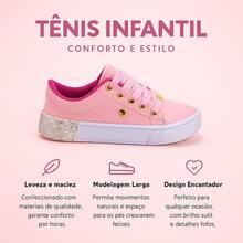 Set Of 3 Girls' Sneakers - Comfortable And Practical, Colors That Charm, Sizes 25 To 36 | ADD TO CART - White/Pink+Black/Pink+Black Glitter - View 5