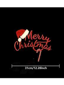 1pc Christmas Santa Claus Hat Car Window Sticker, Applicable To Glass, Metal, Ceramic Surfaces, Perfect For Christmas And Halloween Gifts - Easy To Apply And Remove, No Residual Glue!