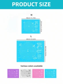 Silicone Baking Mat For Cookie Dough Cake Baking Essential Baking Tool Non-Stick Kneading Mat Easy To Clean Convenient Cleaning Suitable For Dough Pizza And Cakes Durable Double-Sided Industrial Kitchen Tool For Chinese Pastrie Great For Christmas Easter Thanksgiving