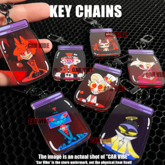 Acrylic Charms ,KEY CHAINS, Anime GOODS , Angel,Husk,Vox,Lilith,Suitable For Bags And Keys, Car Key,Bag,Backpack,Key Ring Accessories Creative Student Gifts Anime Derivatives, Creative Backpack Pendants, Car Key Pendants, Acrylic Keychains, Japanese Comic Pendants, Neko Contents Seed Keychain Collectibles, Pendantsspecial Gifts For 'friends