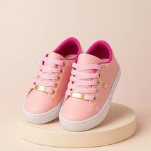 Set Of 3 Girls' Sneakers - Comfortable And Practical, Colors That Charm, Sizes 25 To 36 | ADD TO CART - PTO/Pink + Pink + White/Glitter - View 9