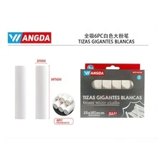 Pack de Gises Blancos Jumbo de Alta Calidad – Ideales para Escuela, Oficina y Hogar, con Trazos Gruesos, Suaves y Uniformes que Brindan una Escritura Clara, Precisa y de Gran Visibilidad; Fabricados con Fórmula Antipolvo para un Uso Más Limpio y Cómodo, con Diseño Resistente al Quebrado y Tamaño Jumbo que Facilita el Agarre, Ofreciendo Mayor Control y Durabilidad en Cada Trazo - Blanco - Ver 9