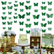 12pcs Holographic Butterfly Hanging Decor, Backdrop Decoration, Photography Props - Multicolor - View 5