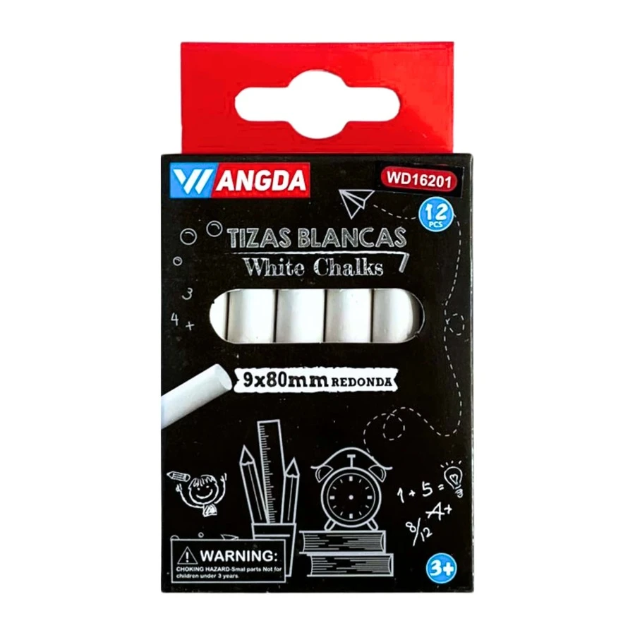 Pack de Gises Blancos de Alta Calidad para Escuela, Oficina y Hogar – Incluye Gises Resistentes al Quebrado, con Trazos Suaves, Uniformes y de Gran Cobertura; Ideales para Pizarrones, Manualidades o Escritura Creativa, con Fórmula Antipolvo que Brinda Limpieza, Comodidad y Precisión en Cada Uso - Blanco - Ver 1